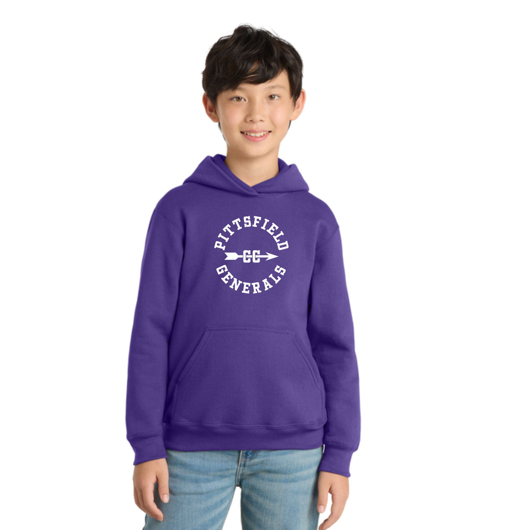 Pittsfield Cross Country-  Youth Core Fleece Pullover Hooded Sweatshirt (PC78YH)
