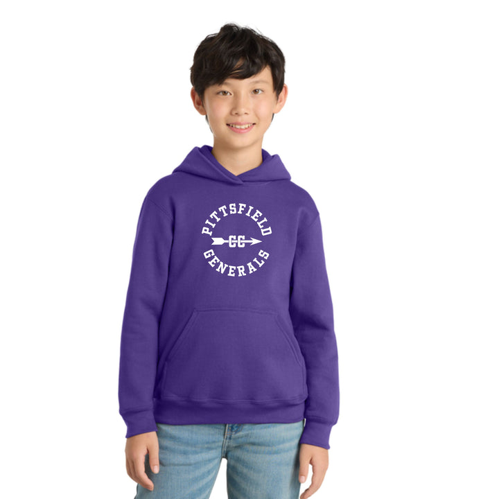Pittsfield Cross Country-  Youth Core Fleece Pullover Hooded Sweatshirt (PC78YH)