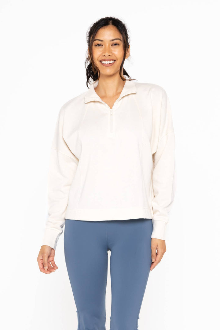 Mono B - Plush Half-Zip Fleece Pullover WOMEN