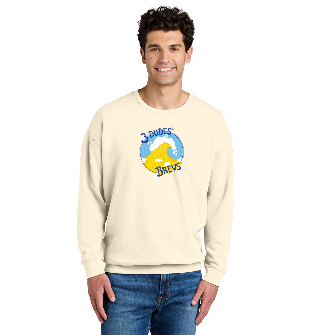 3 Dudes Brews - Lightweight Unisex Crewneck Sweatshirt (1466)