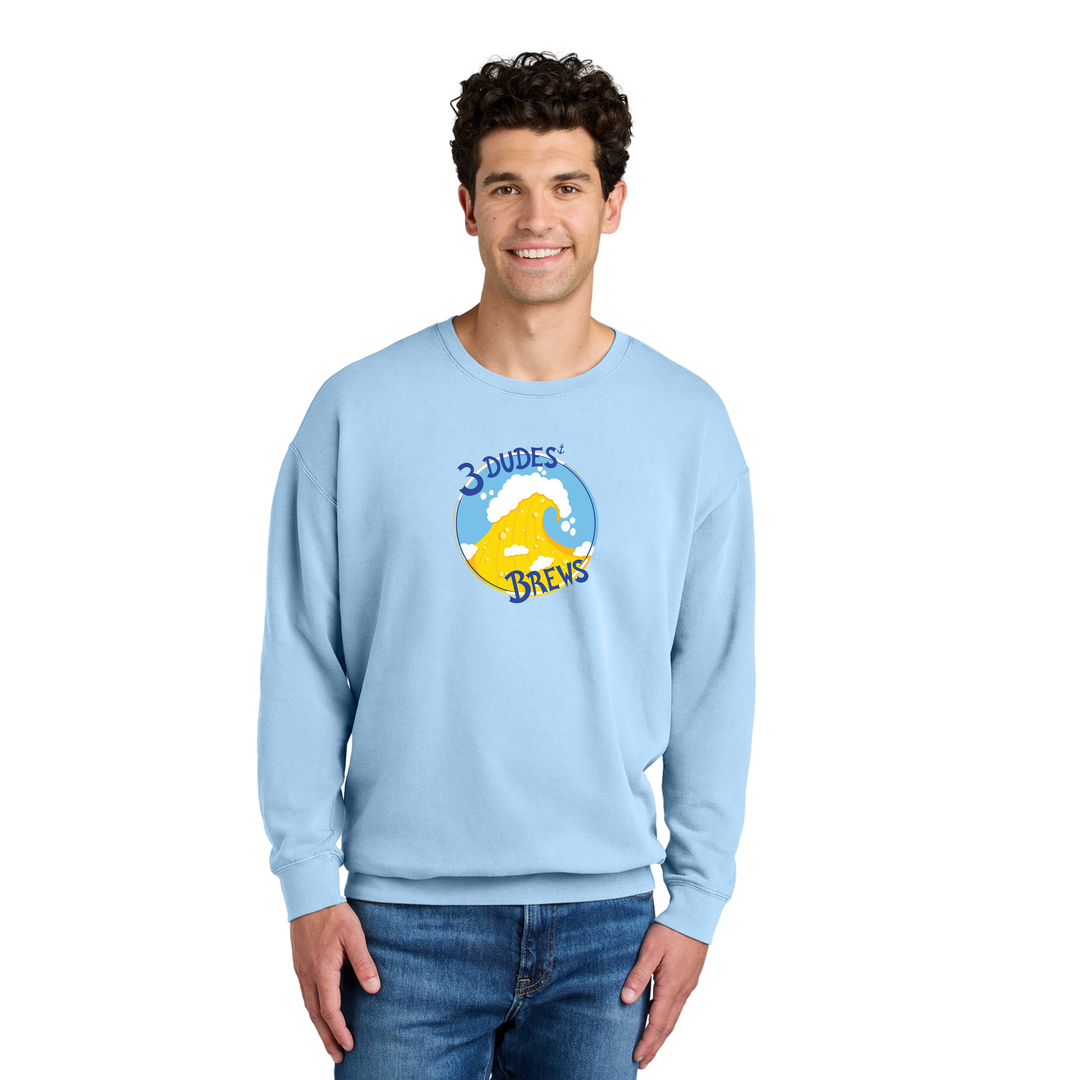 3 Dudes Brews - Lightweight Unisex Crewneck Sweatshirt (1466)