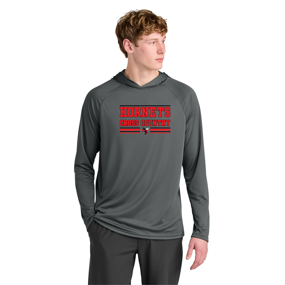Branford Cross Country - Adult Performance Long Sleeve Hooded Tee (A4N3409)