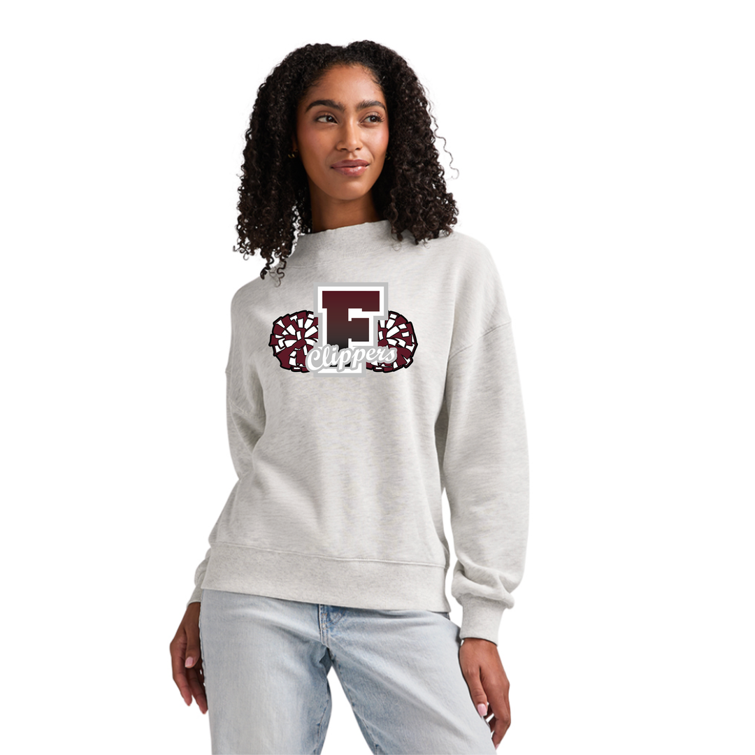 Falmouth High School Cheerleading-Charles River Apparel Women's Willow Mock Neck (5726)