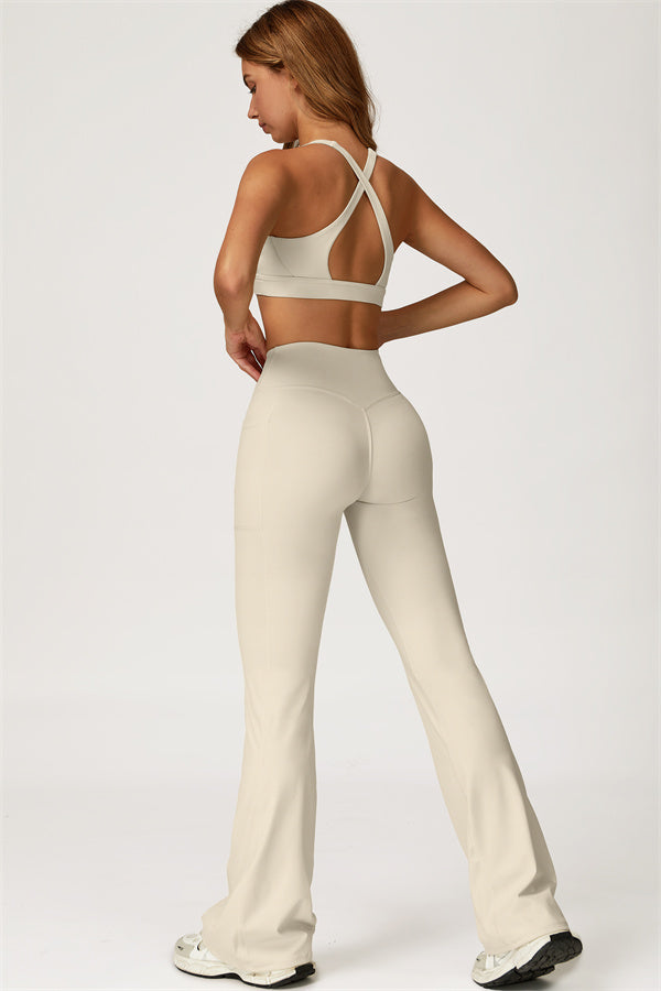 The Glacier Sports Bra Flared Leggings 2-Piece Set