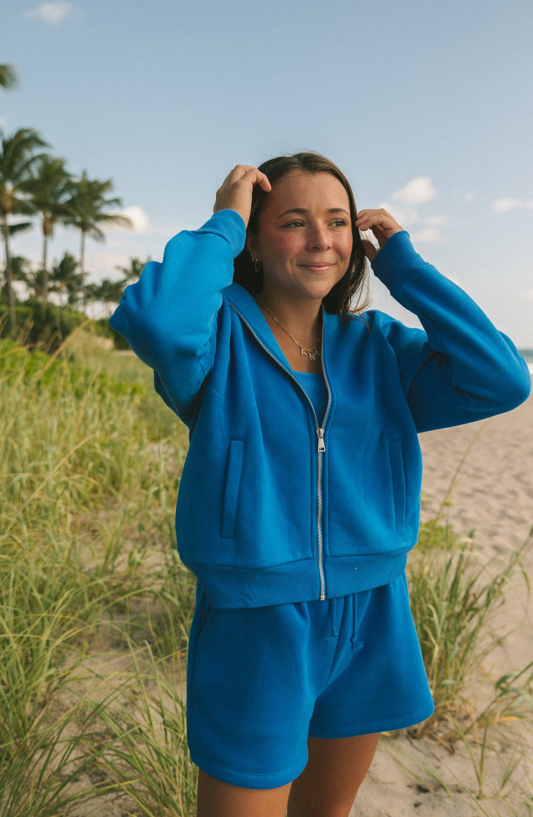 LiveBy Cozy Fleece Zip Hoodie - Ocean