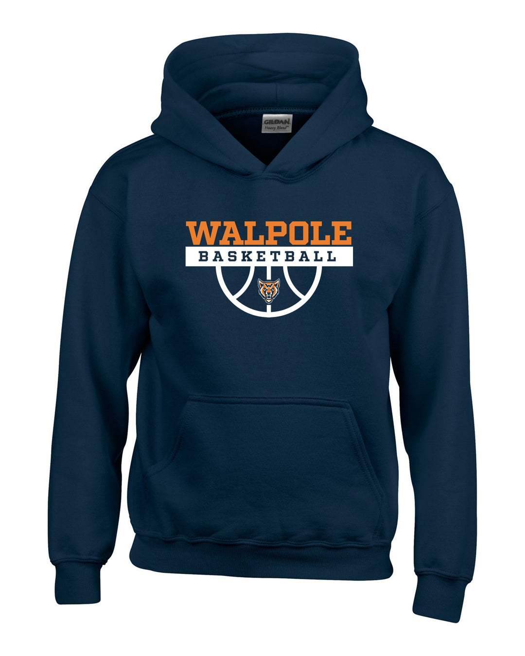 Walpole Youth Basketball Gildan Youth Heavy Blend™ 8 oz., 50/50 Hooded Sweatshirt (G185B)