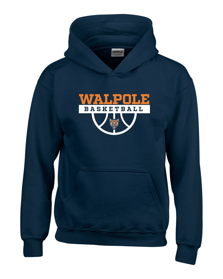 Sudadera con capucha Gildan Youth Heavy Blend™ de 8 oz, 50/50, para baloncesto juvenil Walpole (G185B)