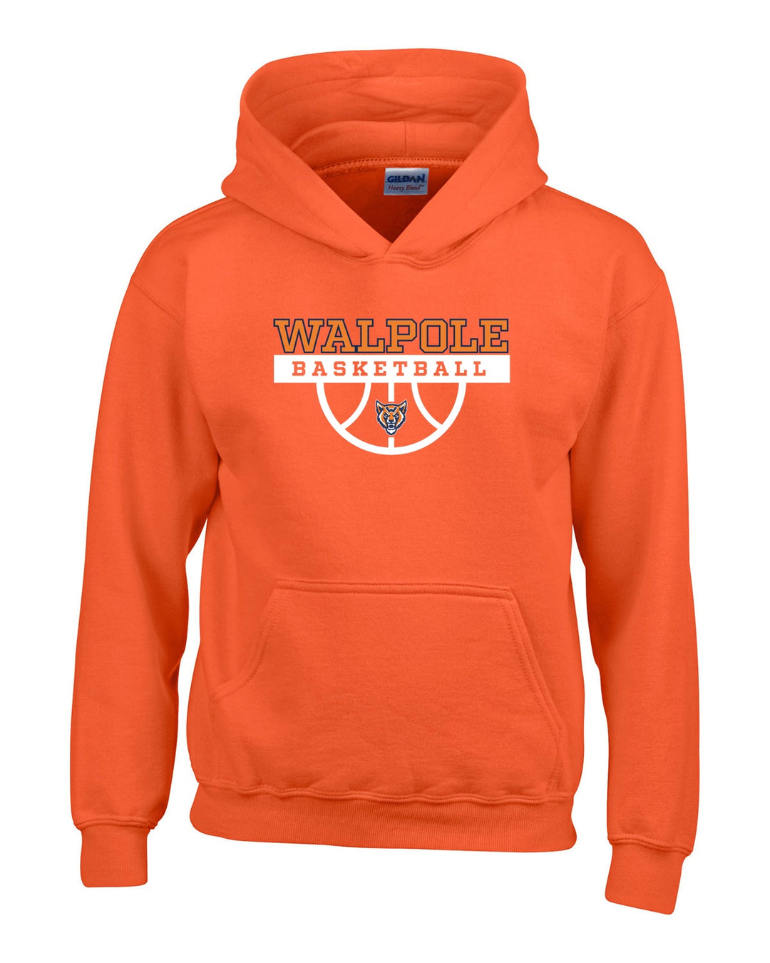 Sudadera con capucha Gildan Youth Heavy Blend™ de 8 oz, 50/50, para baloncesto juvenil Walpole (G185B)