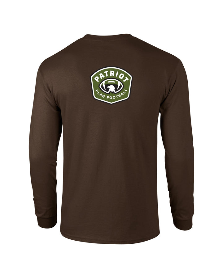 Flag Football Browns Gildan Adult Ultra Cotton® 6 oz. Long-Sleeve T-Shirt (G240)