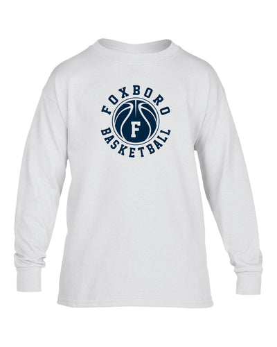 Camiseta de manga larga de algodón grueso para jóvenes Gildan de Foxboro Youth Basketball (G540B)