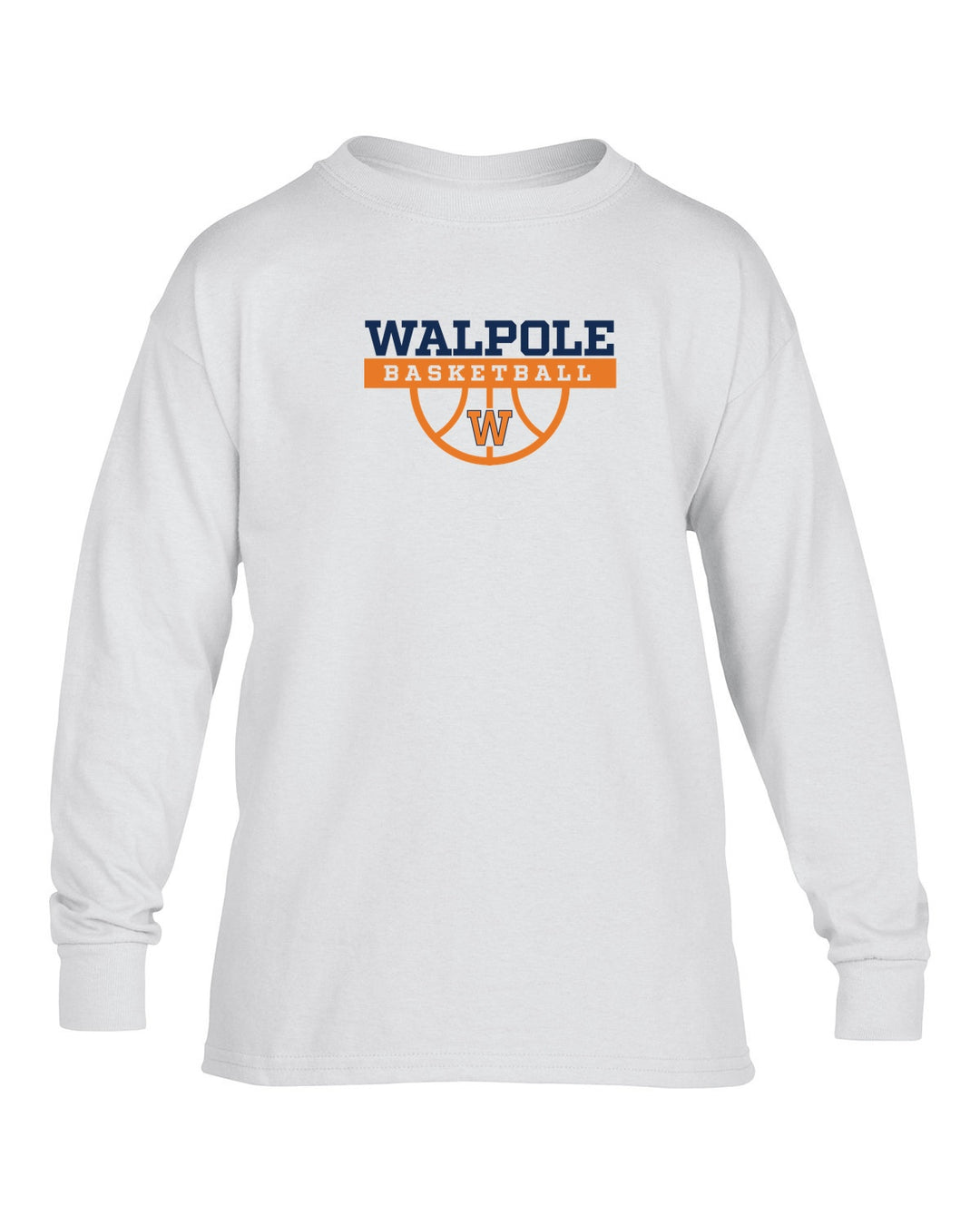 Camiseta de manga larga de algodón grueso para jóvenes de Walpole Youth Basketball Gildan (G540B)