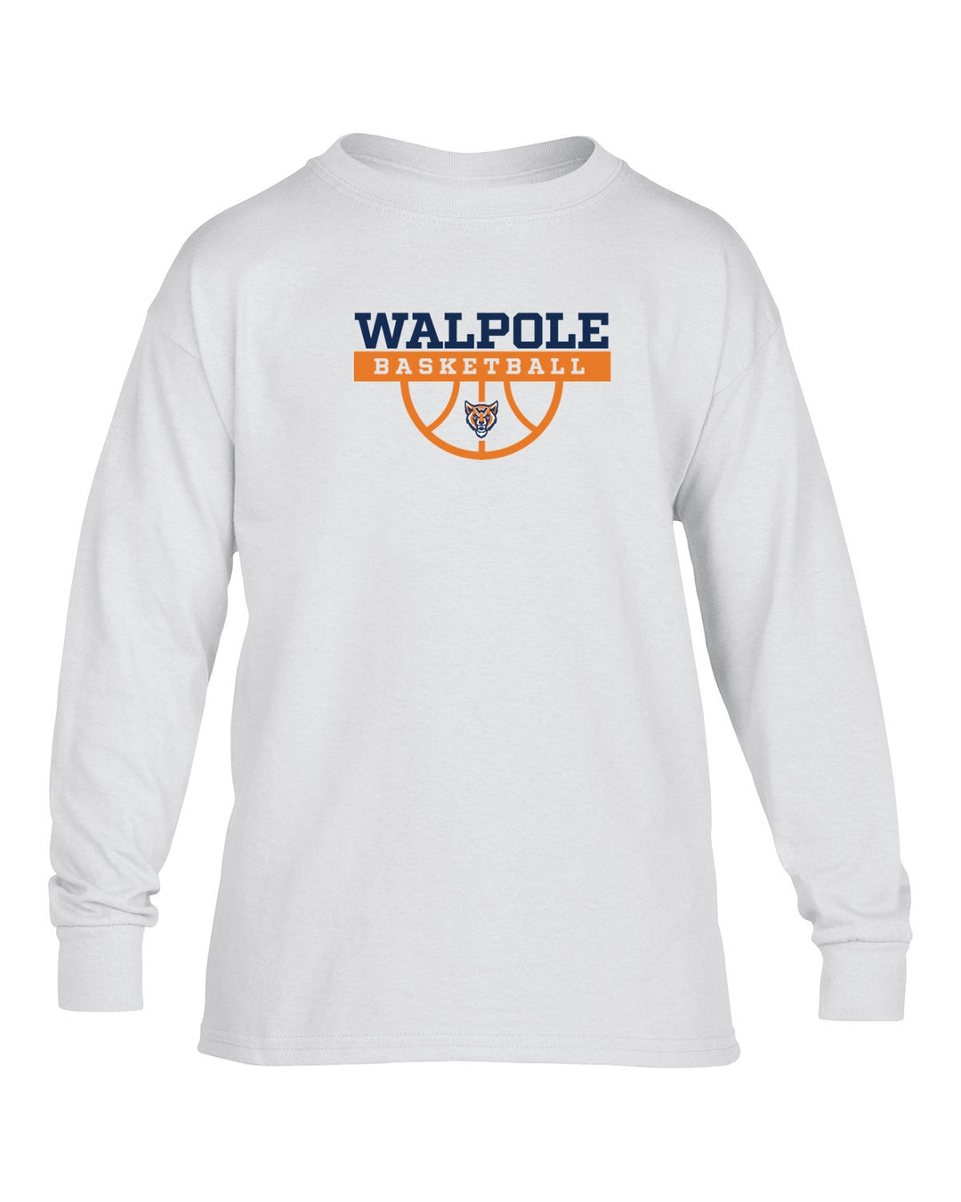 Camiseta de manga larga de algodón grueso para jóvenes de Walpole Youth Basketball Gildan (G540B)