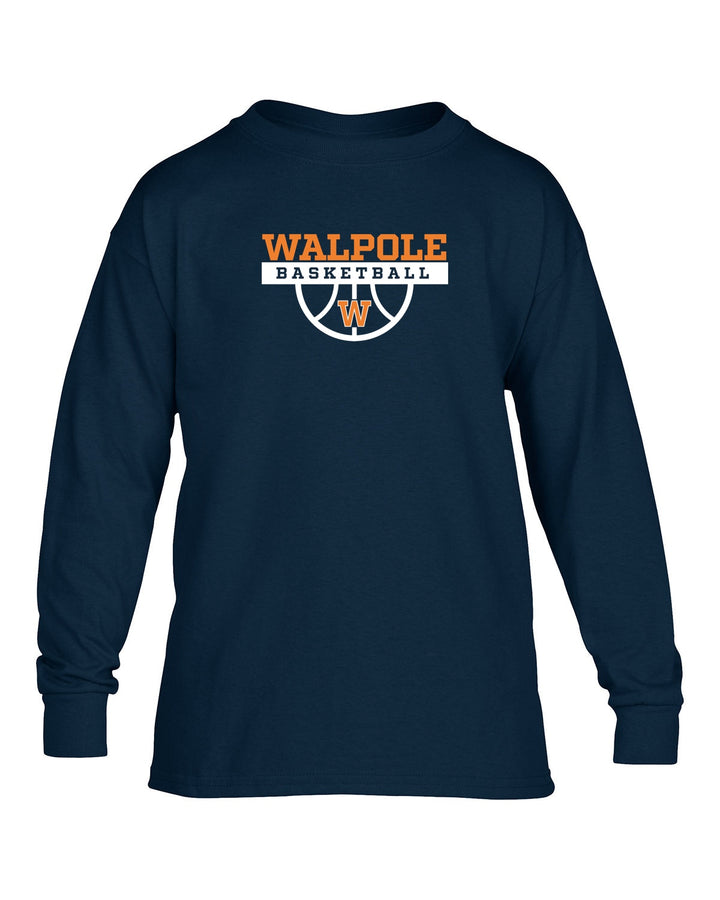 Camiseta de manga larga de algodón grueso para jóvenes de Walpole Youth Basketball Gildan (G540B)