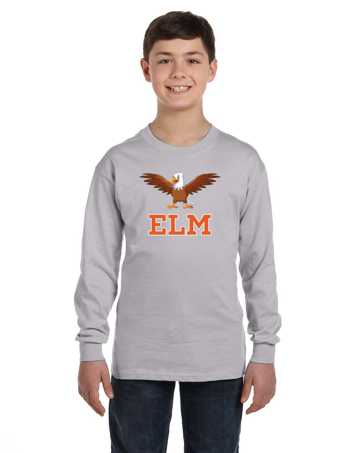 Elm Street School - Gildan Youth., Heavy Cotton Long Sleeve Tee (G540B)