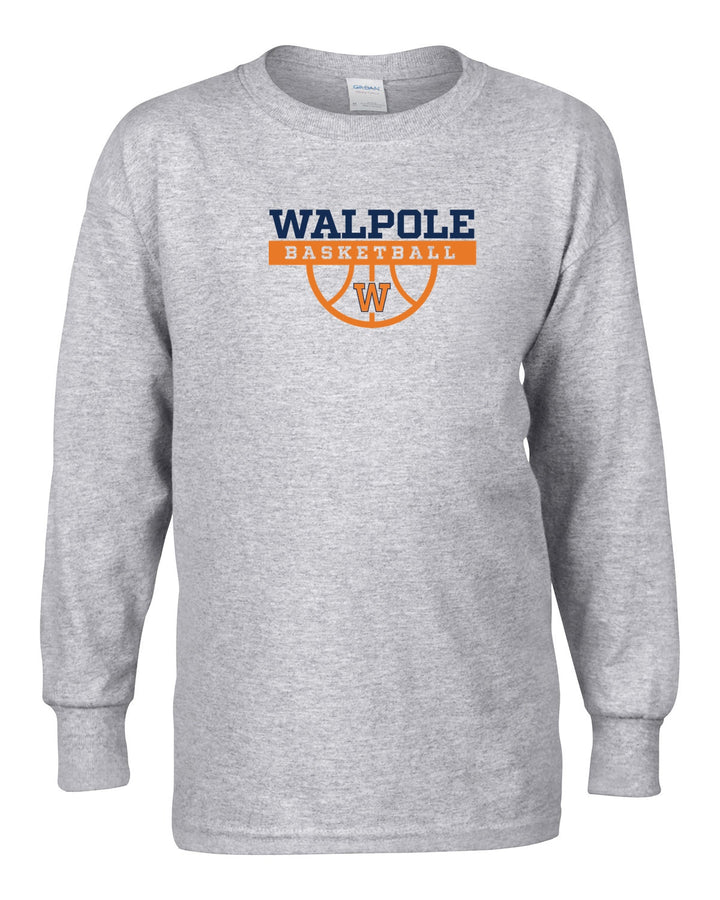 Camiseta de manga larga de algodón grueso para jóvenes de Walpole Youth Basketball Gildan (G540B)