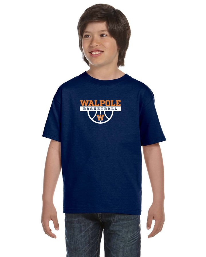 Walpole Youth Basketball Gildan Youth., 50/50 Tee (G800B)