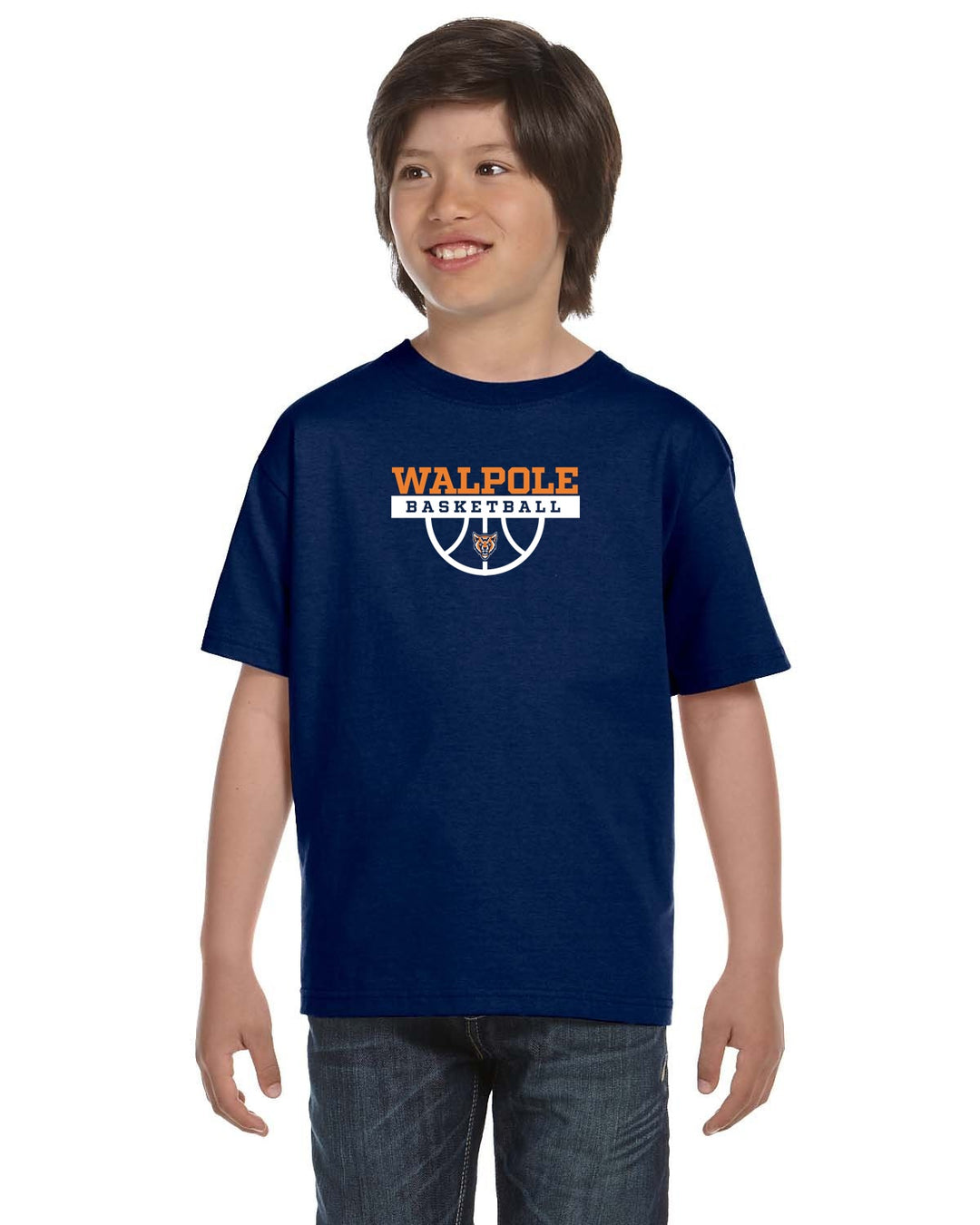 Camiseta de baloncesto juvenil Walpole Gildan Youth, 50/50 (G800B)