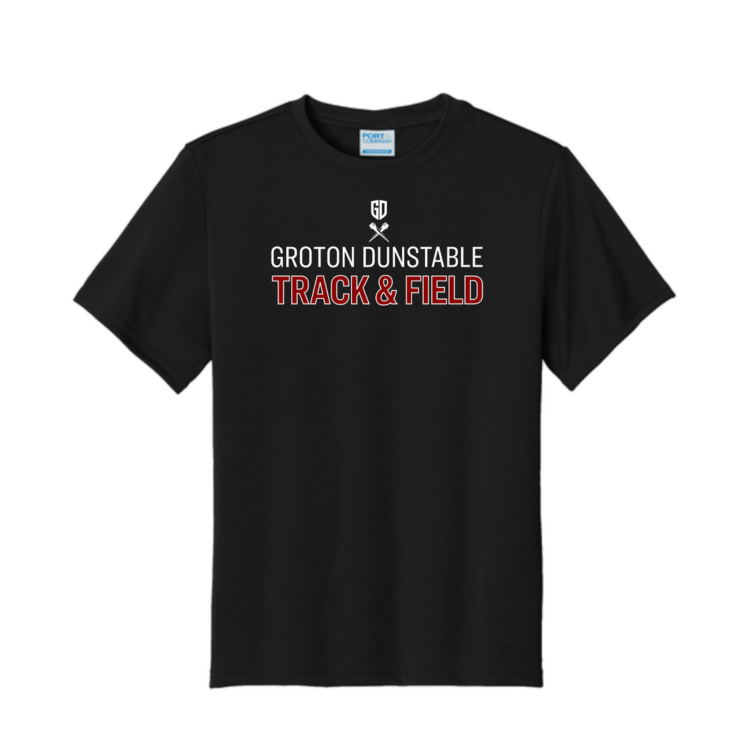 Groton Dunstable Track & Field - Youth Performance Tee (PC380Y)