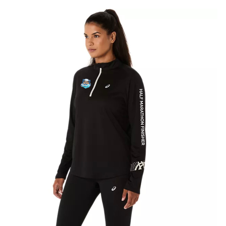 Crim 49 Finisher 2026 - ASICS Women's Icon 1/2 Zip Black (2012D175) (Left Chest (CFR-38))