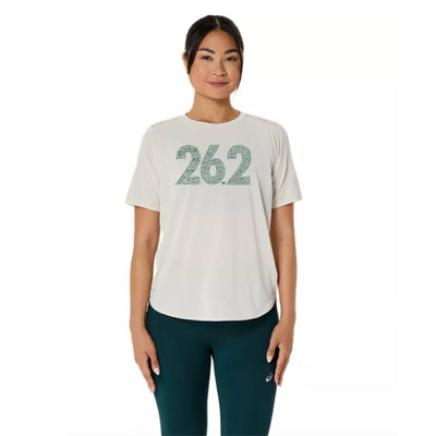 Camiseta ASICS Road SS para mujer - Abedul (2012C969)
