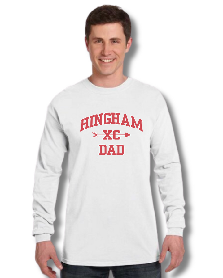 Camiseta de manga larga de peso pesado para adultos Hingham Cross Country Mom &amp; Dad (C6014)