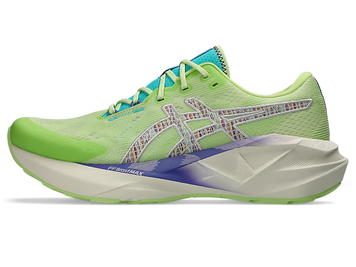 Mens Asics Novablast 5 TR - NATURE BATHING/LIME GREEN