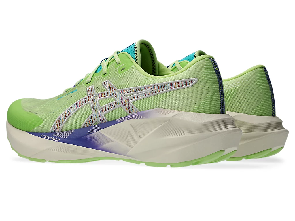 Mens Asics Novablast 5 TR - NATURE BATHING/LIME GREEN