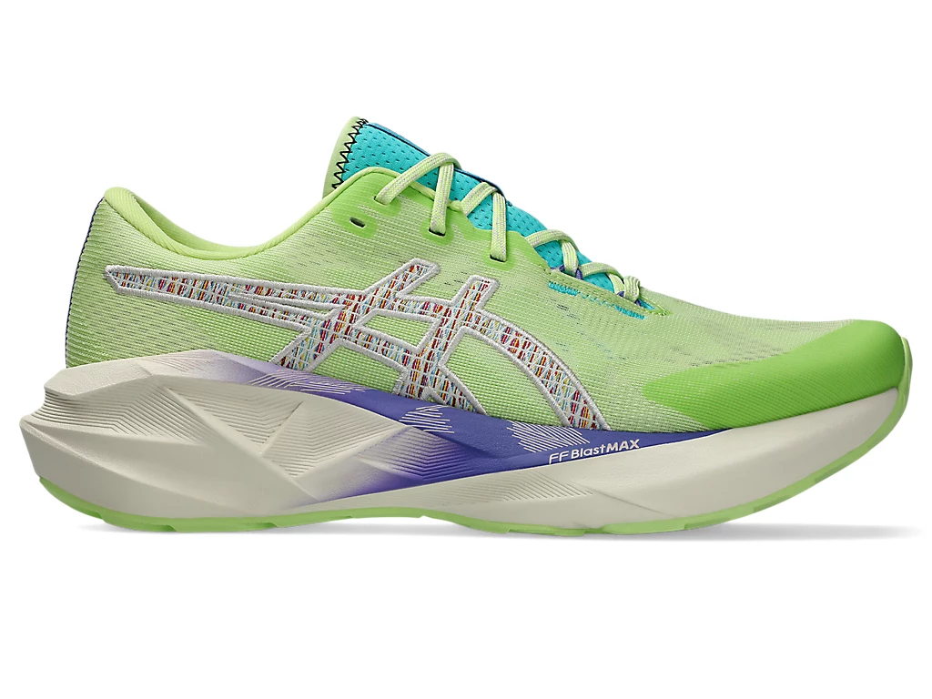 Mens Asics Novablast 5 TR - NATURE BATHING/LIME GREEN