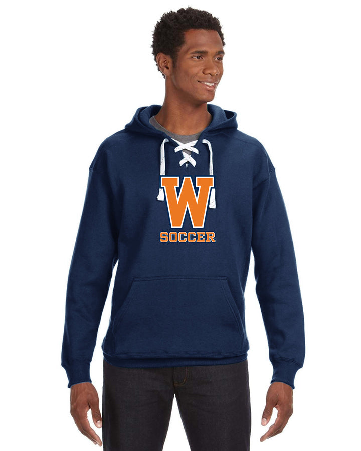 Sudadera con capucha y encaje deportivo de fútbol para niños de Walpole (JA8830)