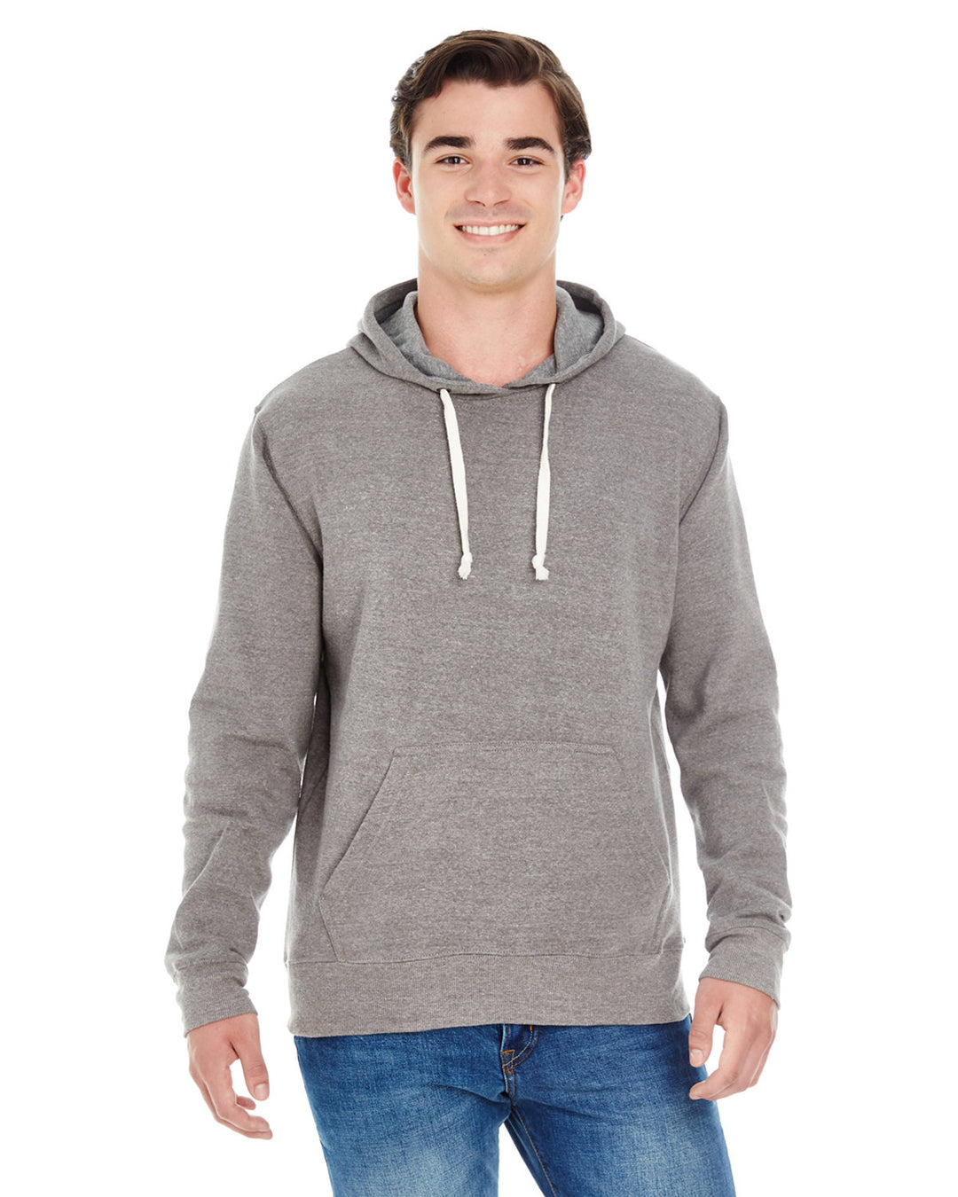 J America Adult Triblend Fleece Hooded Sweatshirt (JA8871)