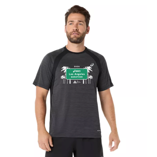 2026 ASICS LA Marathon-ASICS Men's Road SS Top Black (2011D453) (LA26-17)