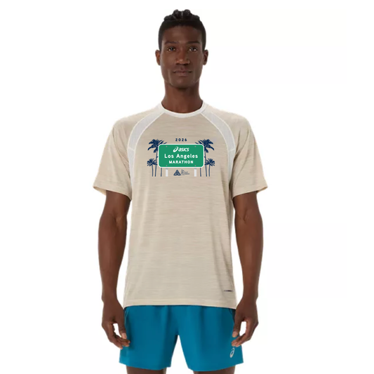 2026 ASICS LA Marathon-ASICS Men's Road SS Top Cream (2011D453) (LA26-18)