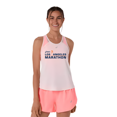 Camiseta de tirantes ASICS para mujer Maratón de Los Ángeles 2026 - ASICS - Crema (2012D370) (LA26-01)