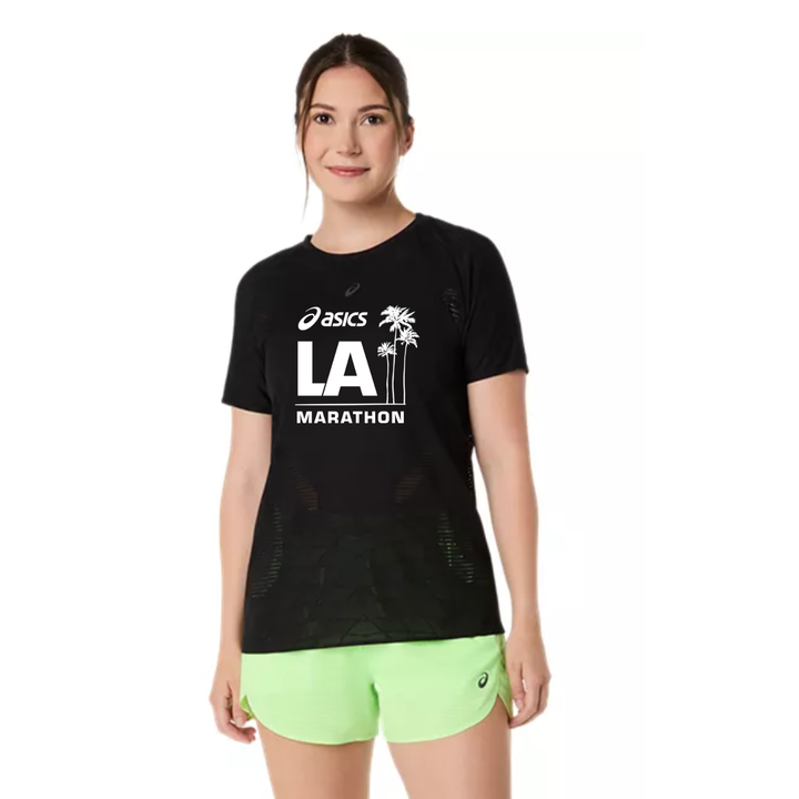 Camiseta de manga corta ASICS Metarun para mujer para la carrera en carretera Falmouth 2024 (2012C976-300) FRR07