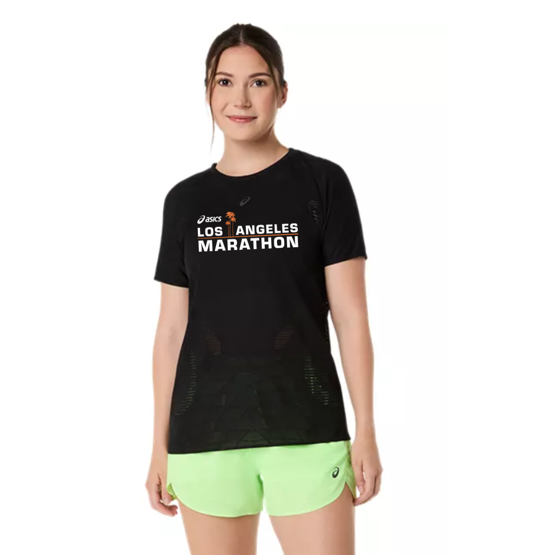 Camiseta de manga corta ASICS Metarun para mujer para la carrera en carretera Falmouth 2024 (2012C976-300) FRR07