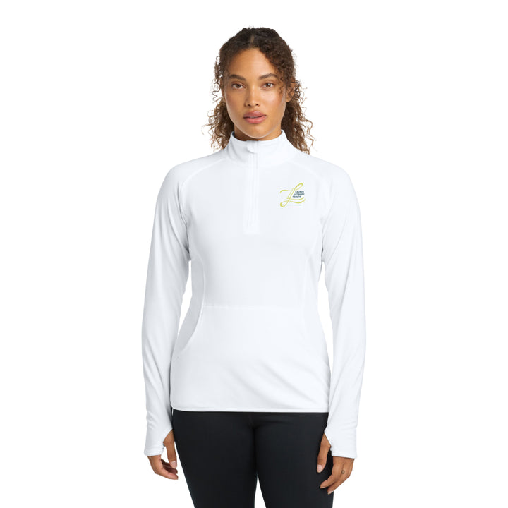 Lauren Leonard Health - Women's 1/4-Zip Pullover- White (LST850)