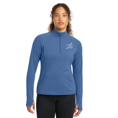 Lauren Leonard Health - Women's 1/4-Zip Pullover- True Royal Heather (LST850)