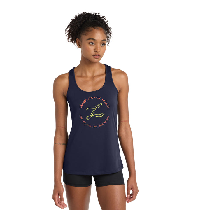 Lauren Leonard Health- Women's Performance Singlet- Navy (LST356)