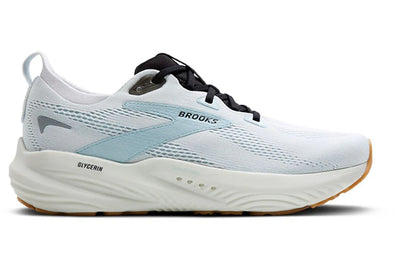 Brooks Glycerin 22 para hombre - Blanco brillante/Cielo invernal/Negro