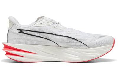Men's Puma DEVIATE PURE NITRO - PUMA WHITE-ULTRA RED-PUMA SILVER