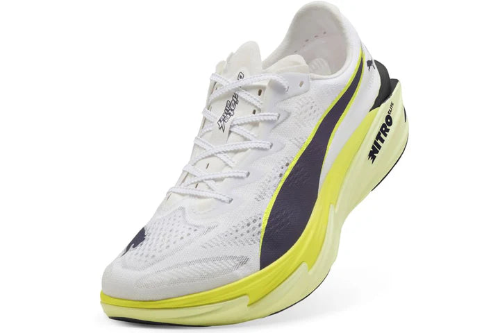 Men's Puma DEVIATE NITRO ELITE 4 - PUMA WHITE-APPLE SPRITZ-LUX LIME