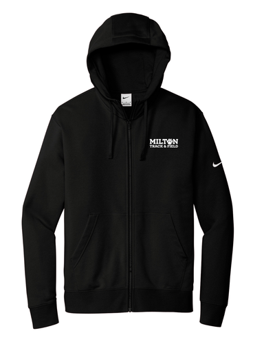 Sudadera con capucha y cremallera completa Nike Club Fleece Sleeve Swoosh de Milton Track and Field (NKDR1513)