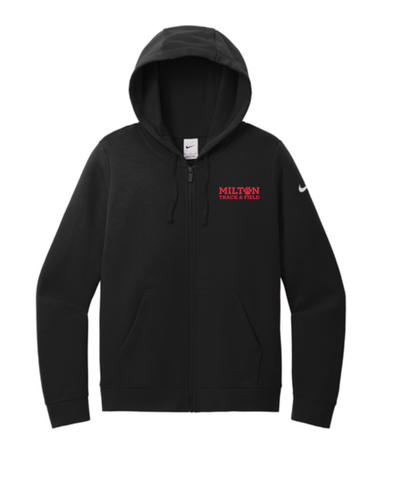 Sudadera con capucha y cremallera completa Nike Club Fleece Sleeve Swoosh para mujer (NKFD9890)