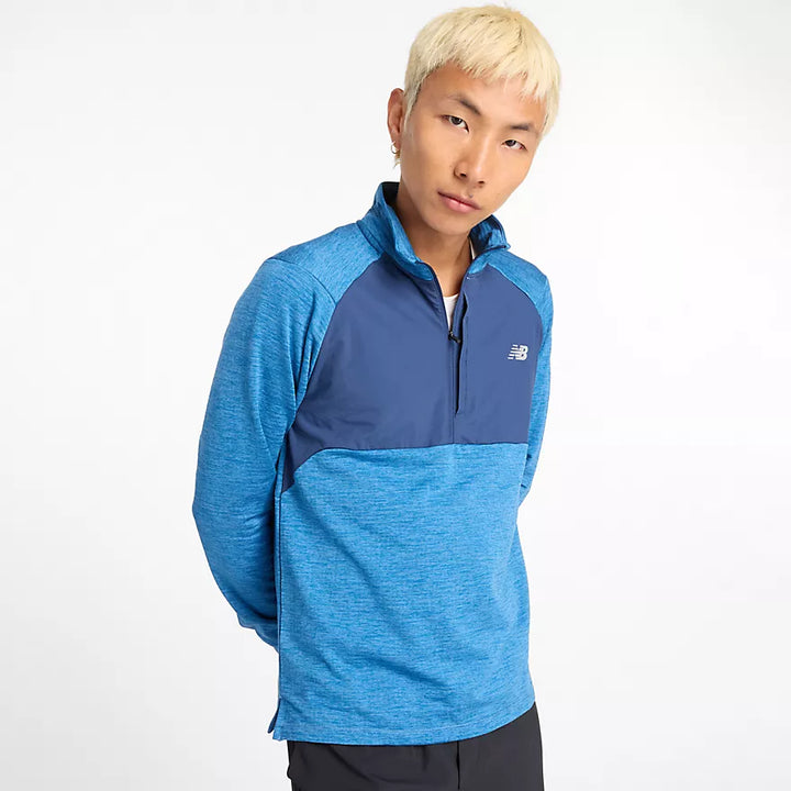 New Balance Athletics Heat Grid 1/2 Zip - Blue Heron - MEN (MT43204)