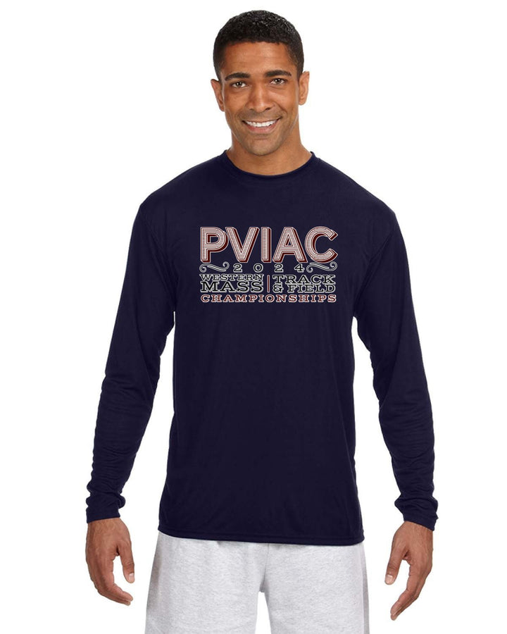 Campeonato de atletismo de pista y campo PVIAC: camiseta de manga larga de rendimiento refrescante para hombre (N3165)