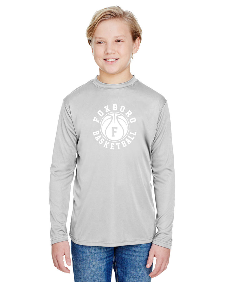 Foxboro Youth Basketball A4 Youth Long Sleeve Cooling Performance Crew Shirt (NB3165)