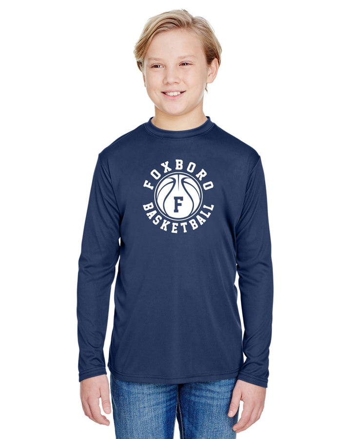 Foxboro Youth Basketball A4 Youth Long Sleeve Cooling Performance Crew Shirt (NB3165)