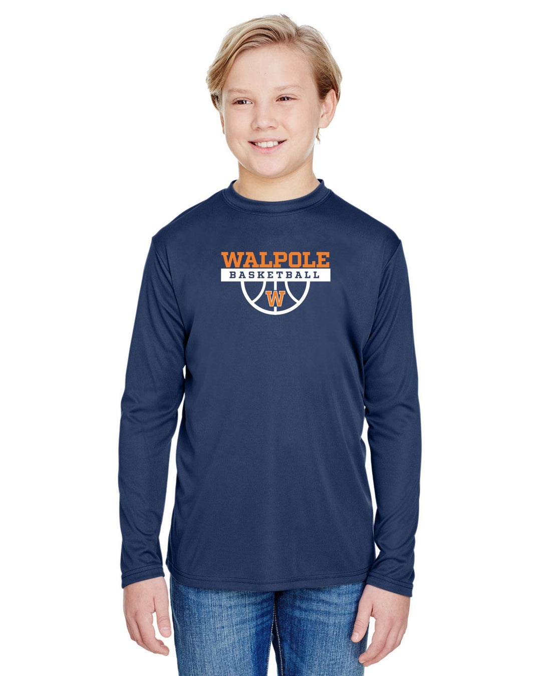 Walpole Youth Basketball A4 Youth Long Sleeve Cooling Performance Crew Shirt (NB3165)