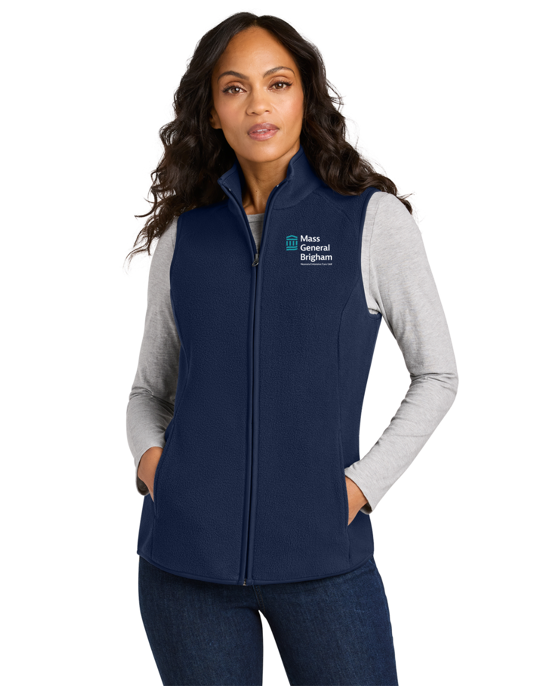 Chaleco polar para mujer de la UCIN de Mass General Brigham (L702)