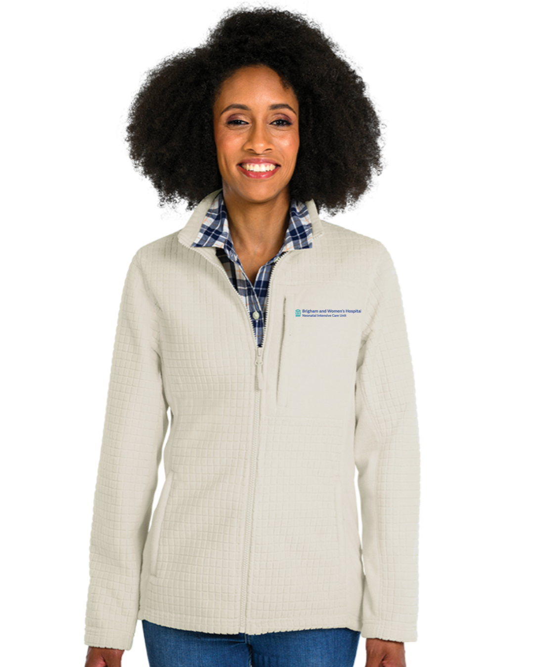 UCIN de Mass General Brigham - Chaqueta polar texturizada Terrain para mujer (5590)
